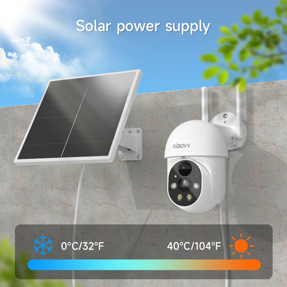 WiFi 1080P Wireless Outdoor Solar Camera IP65 Waterproof PIR Human Detection IP Security CCTV Camera