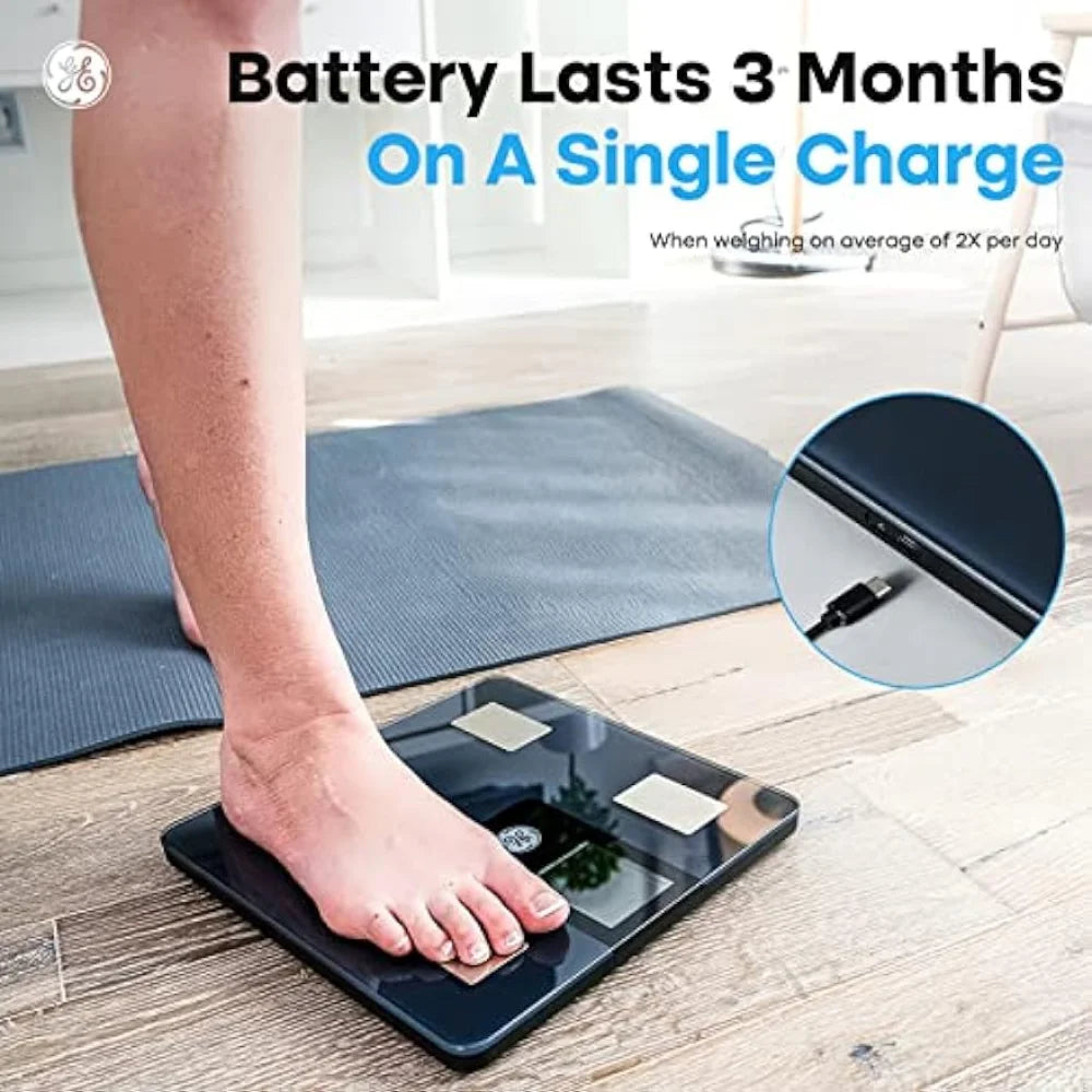 Smart Scale for Body Weight and BMI with All-in-one LCD Display,  Digital Bathroom Scales Bluetooth