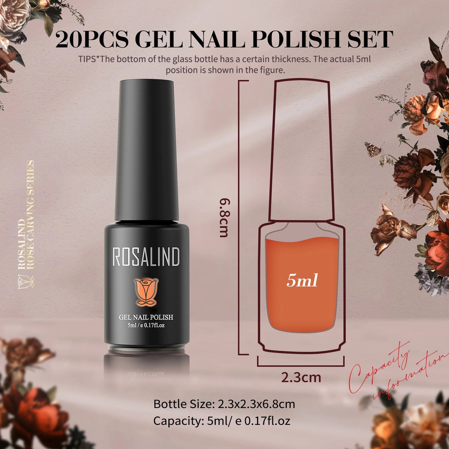 20PCS Gel Nail Polish Set, Green Yellow Orange Blue Gel Colors Polish, Soak off Colorful Gel