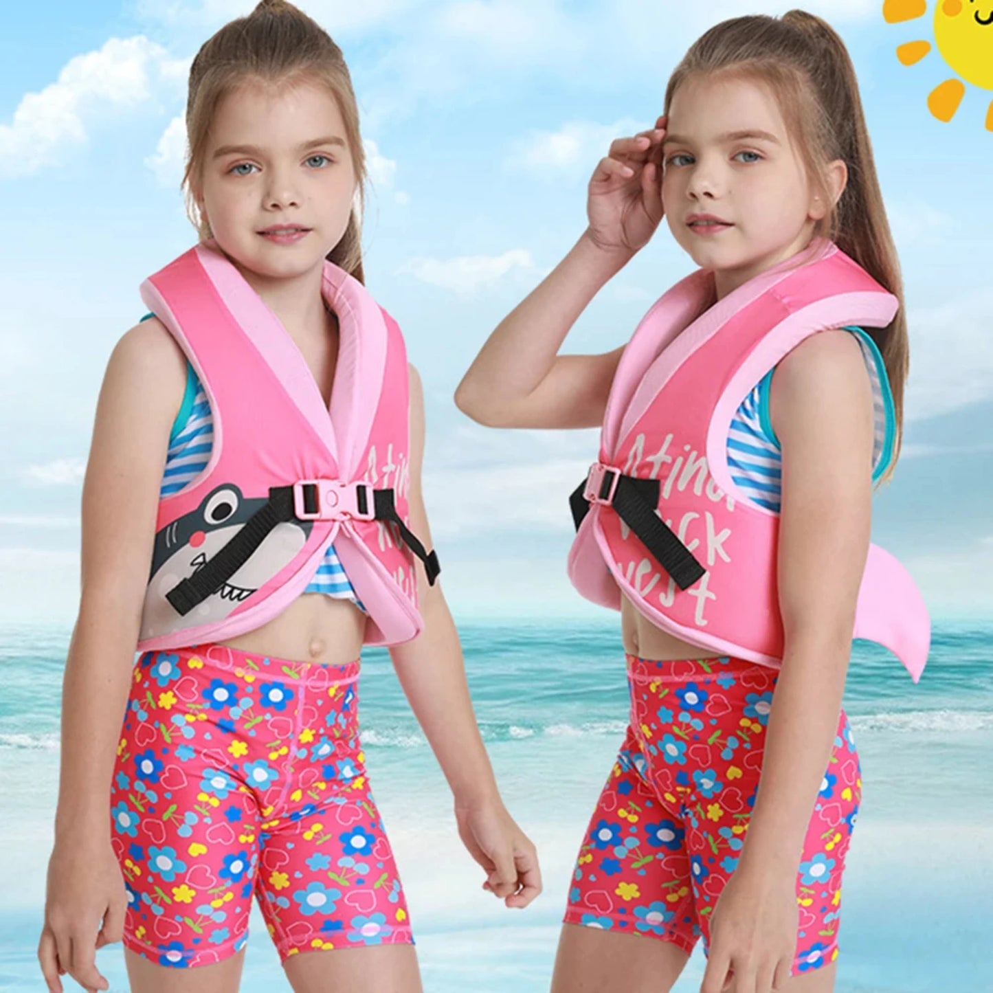 Children's Swimming  Life Jacket Children's Baby Foam Floating  Swimming Ring Safety Vest