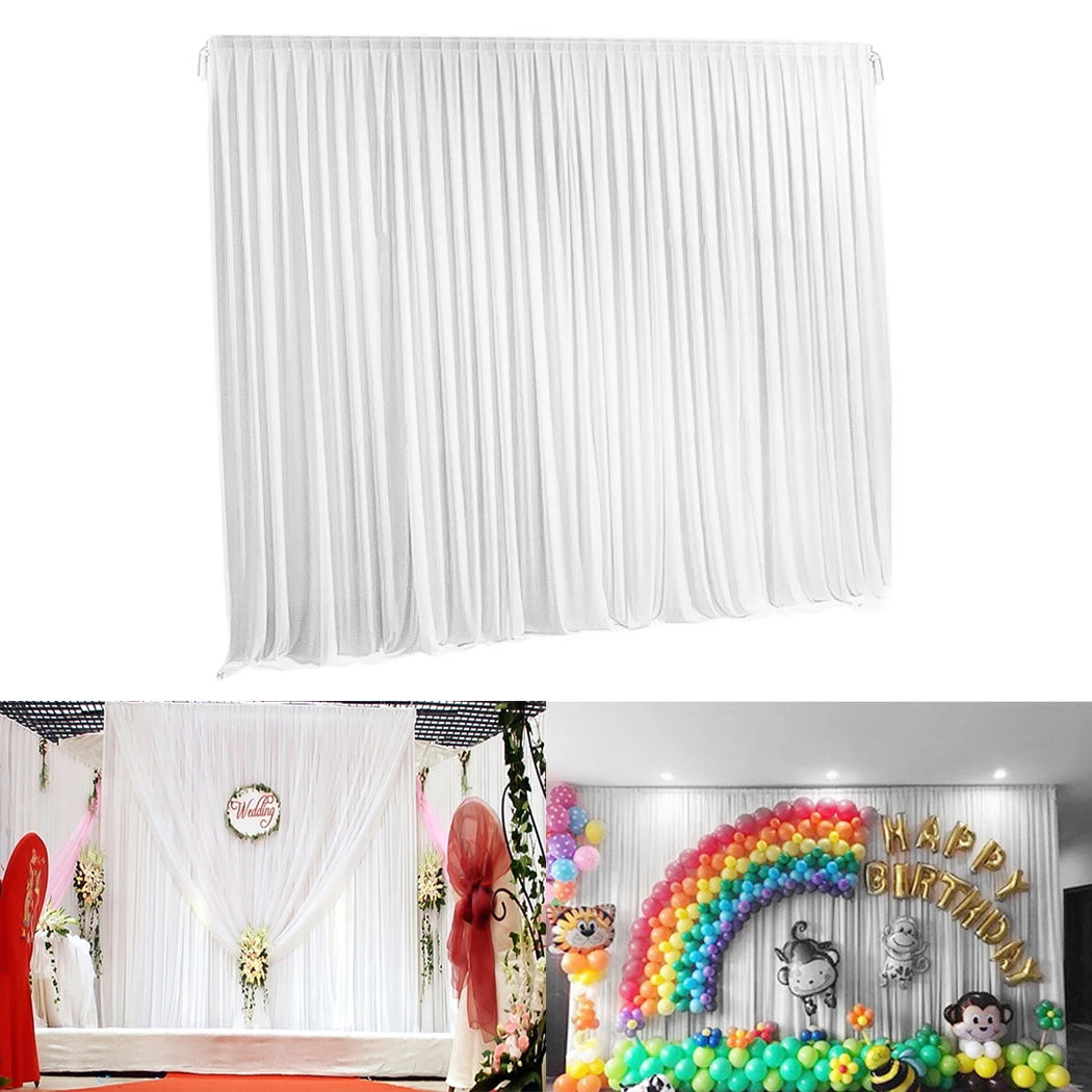 Party Backdrop Curtain White Wedding Background Cloth for Decoration