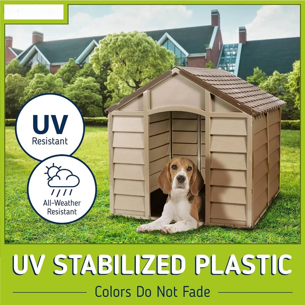 Small Dog Kennel: 1 Outdoor Plastic Pet House