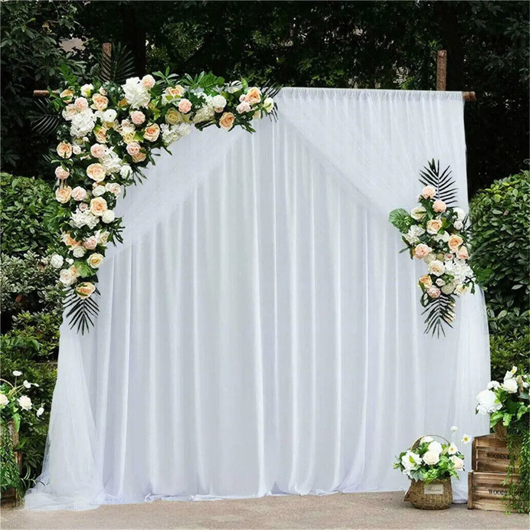 Party Backdrop Curtain White Wedding Background Cloth for Decoration