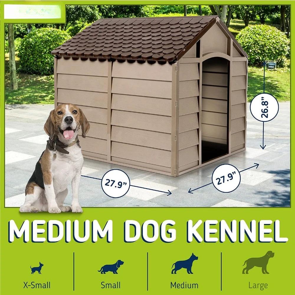 Small Dog Kennel: 1 Outdoor Plastic Pet House