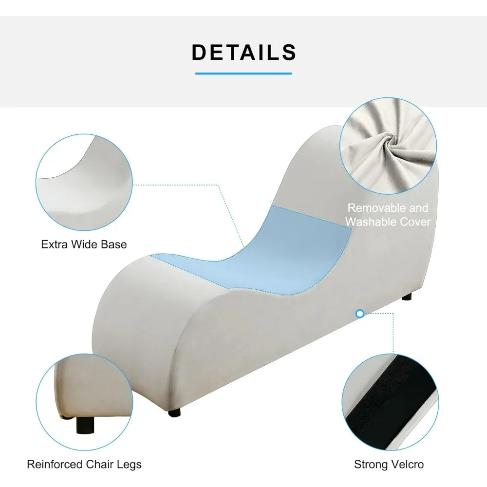 Chaise Lounge, Curved Yoga Chaise Lounge for Adults Relaxing Stretching and Exercising Indoor Meditation