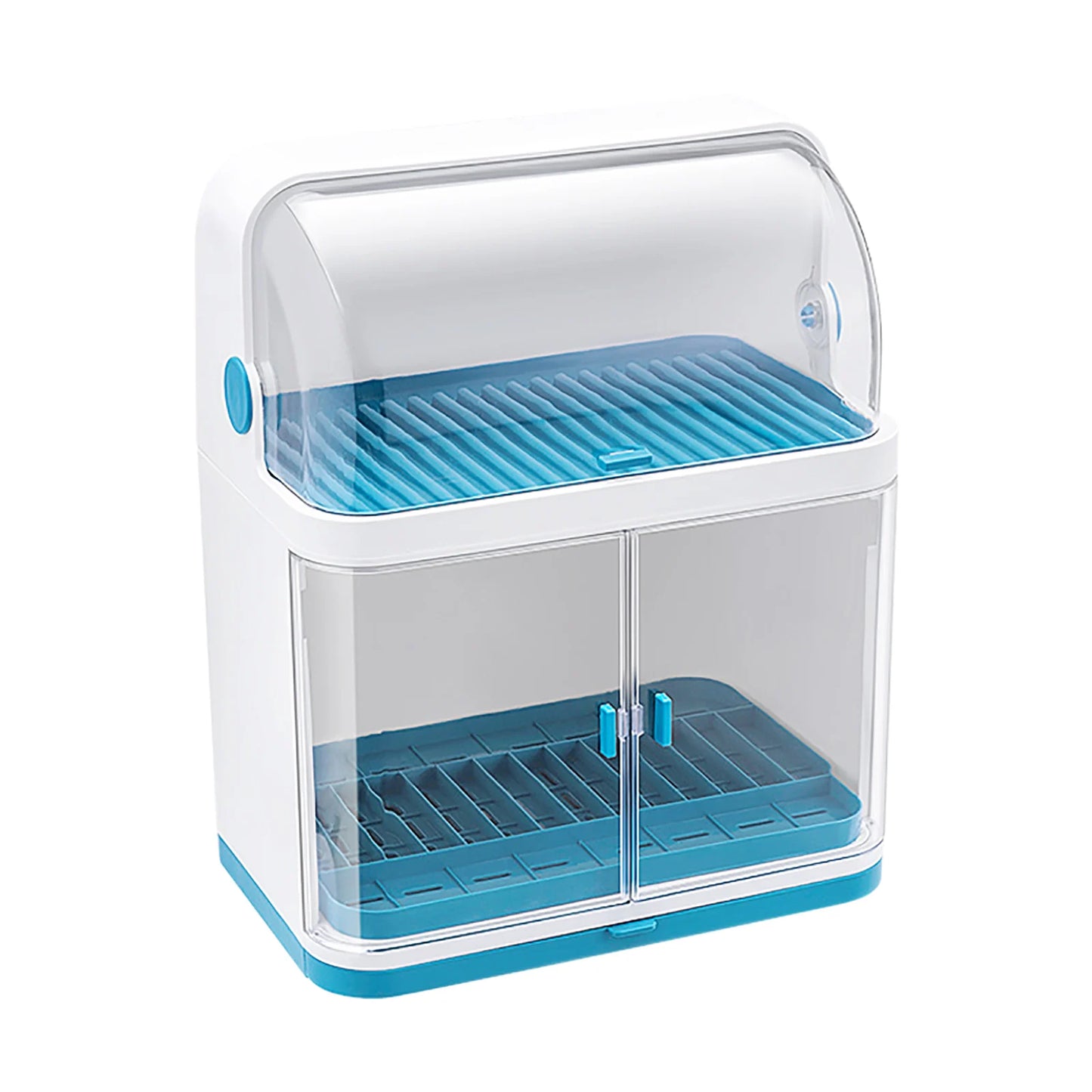 Kitchen Dish Drying Rack Drain 2-Layer Bowl Cup Plate Dish Drying Drainer