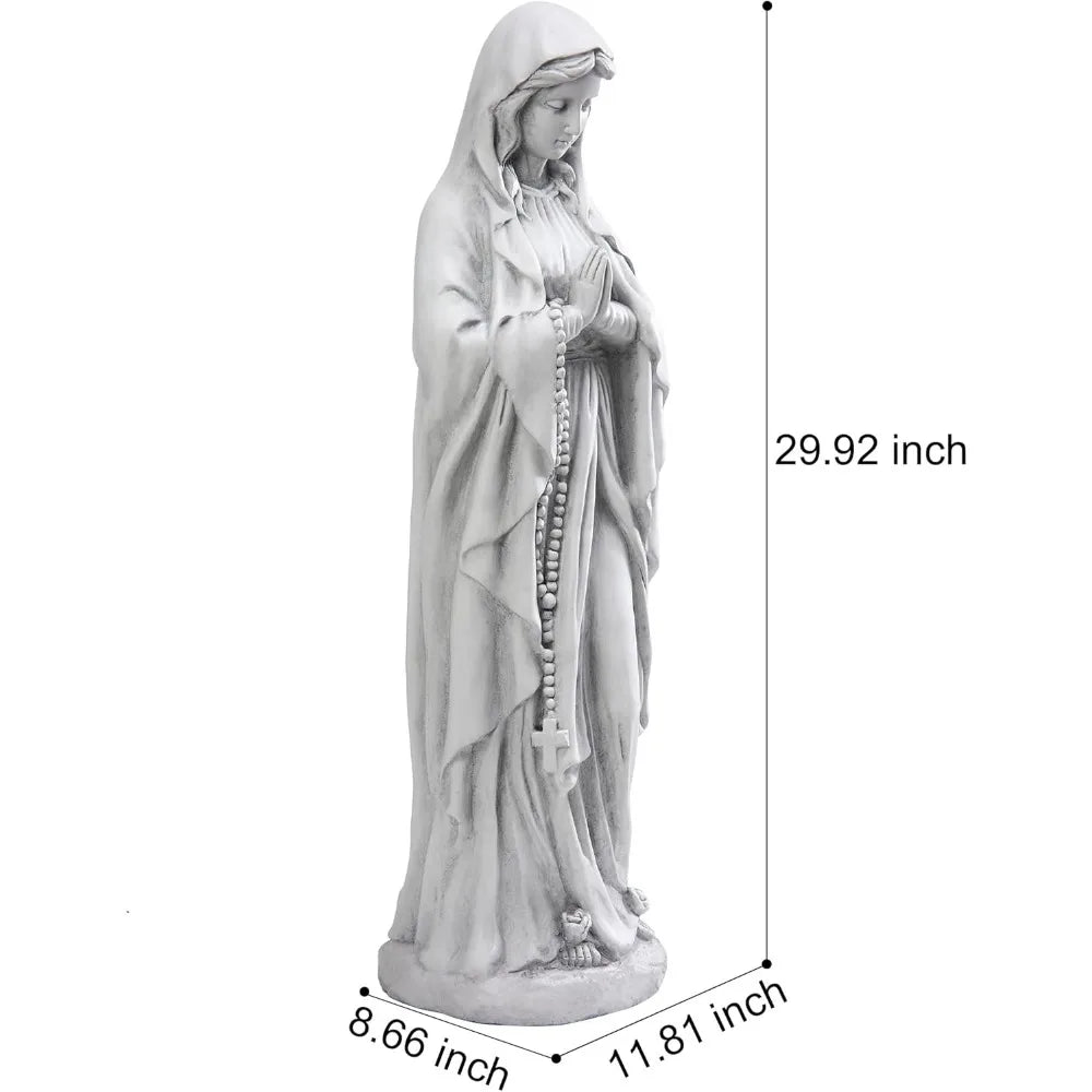 Virgin Mary Praying Statue 29.9 Inch Tall Outdoor Garden Religious Decorations Statue