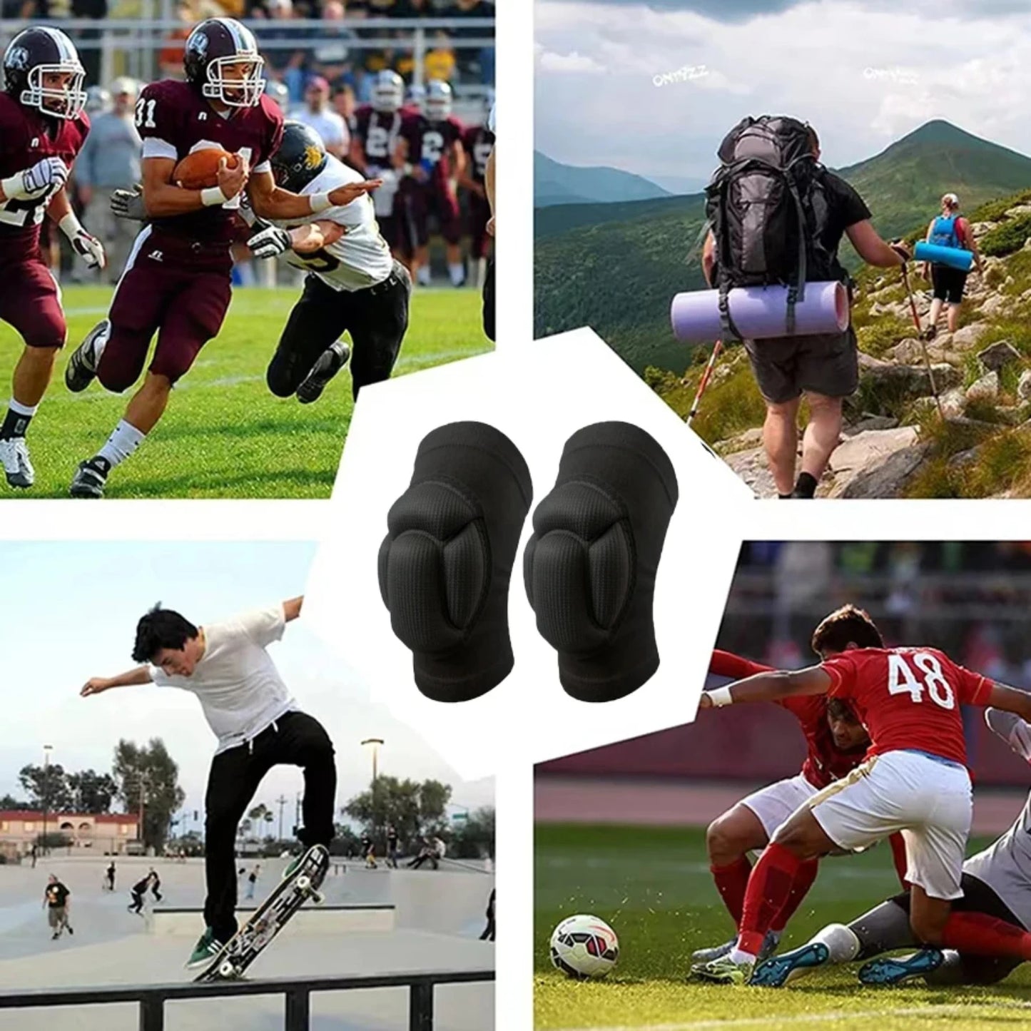 1Pair Thickened protection Sports Kneepad Men Elastic Support Fitness Gear