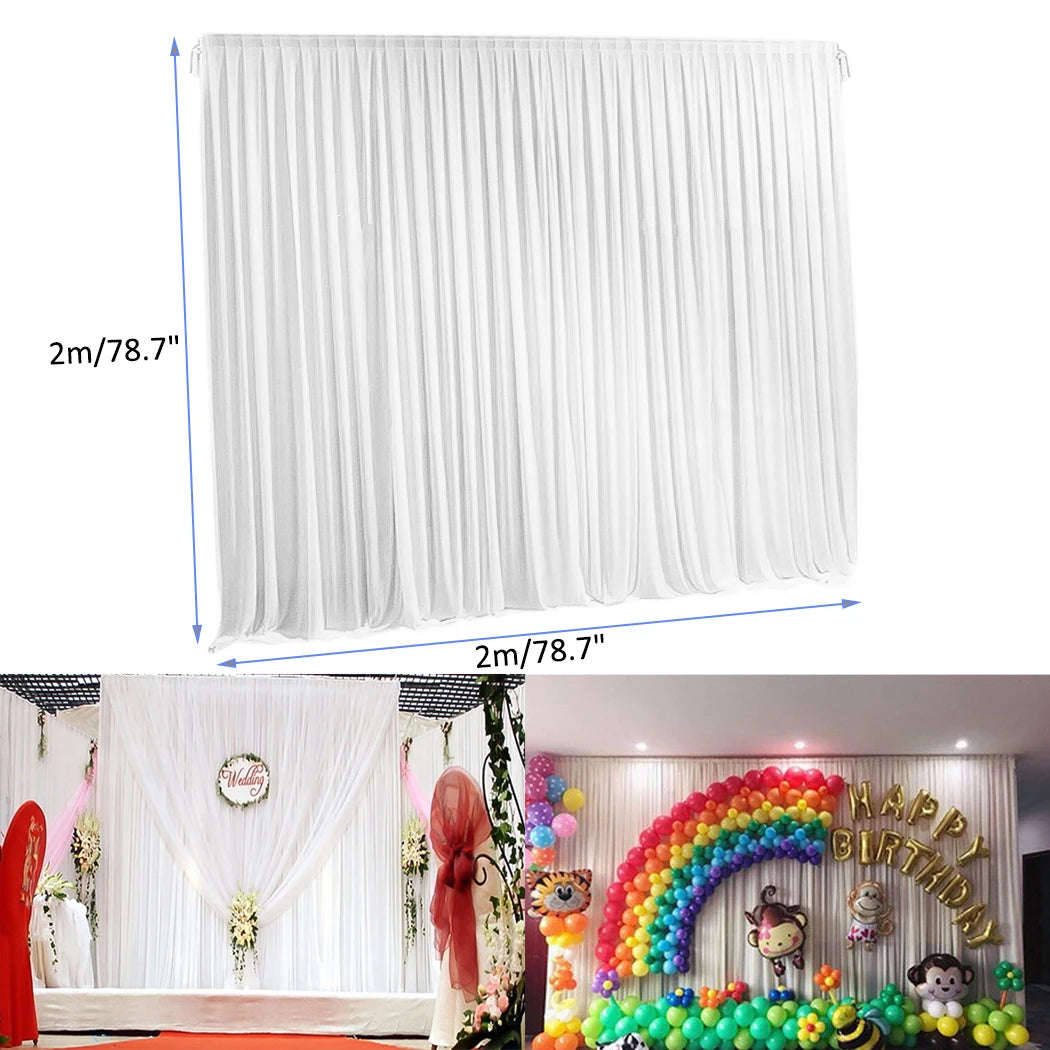 Party Backdrop Curtain White Wedding Background Cloth for Decoration