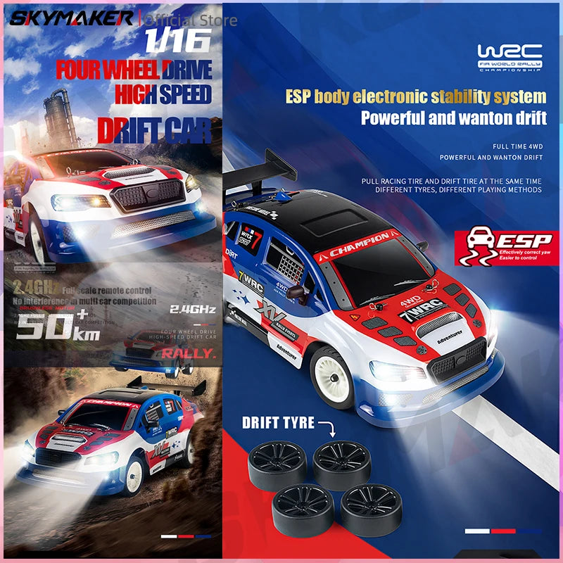 1/16 RC Drift Car High Speed 2.4G Brushless 4WD Remote Control Racing Car toys