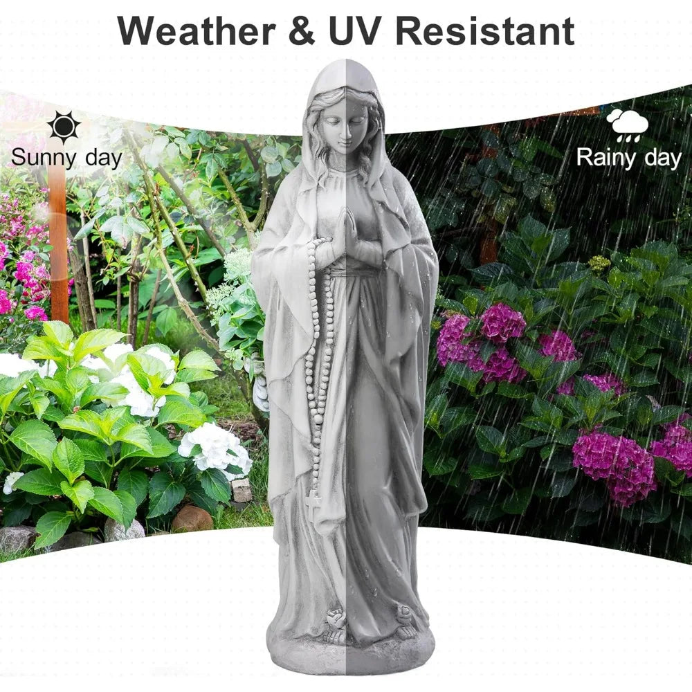 Virgin Mary Praying Statue 29.9 Inch Tall Outdoor Garden Religious Decorations Statue