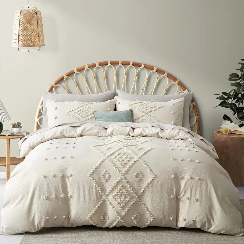 Soft and Lightweight Duvet Covers Set for All Seasons, 3 Pieces Bedding Set