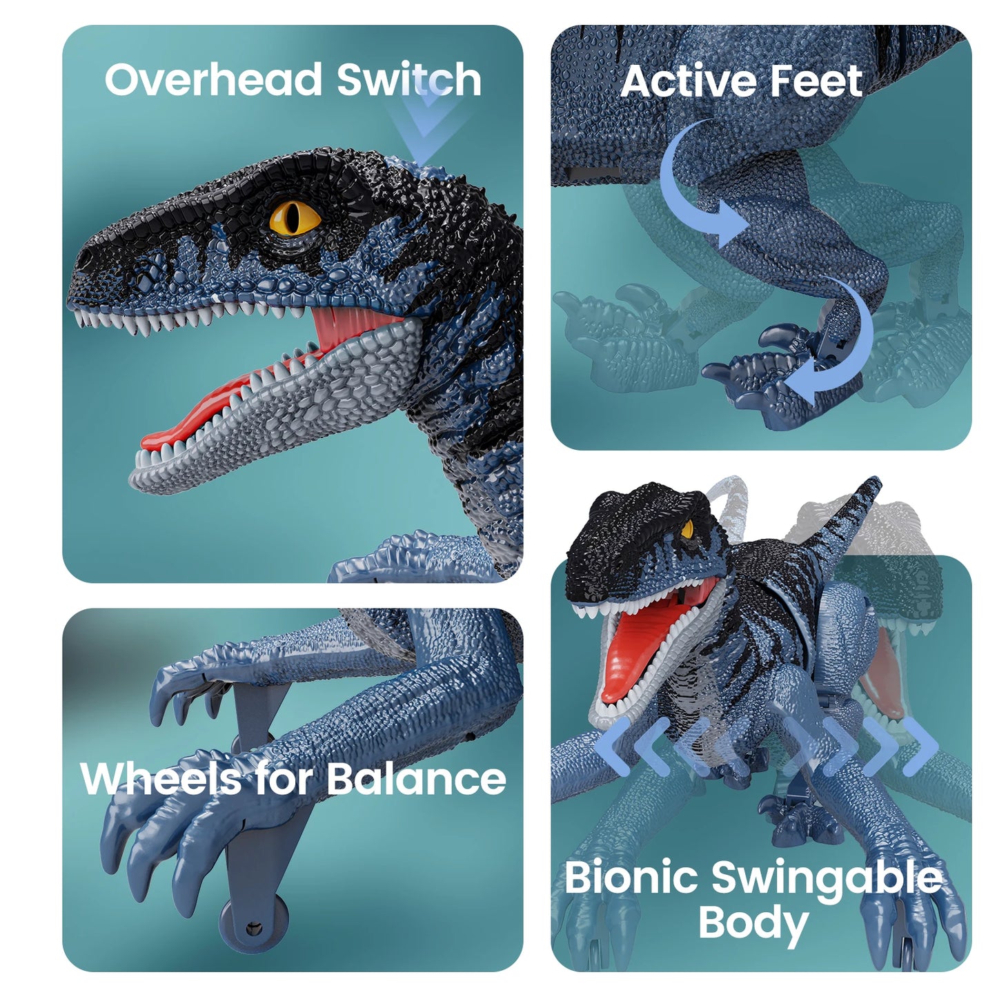 Remote Control Dinosaur, Mini  Walking RC Robot Dinosaur with Lights,  for Kids Boy Girl