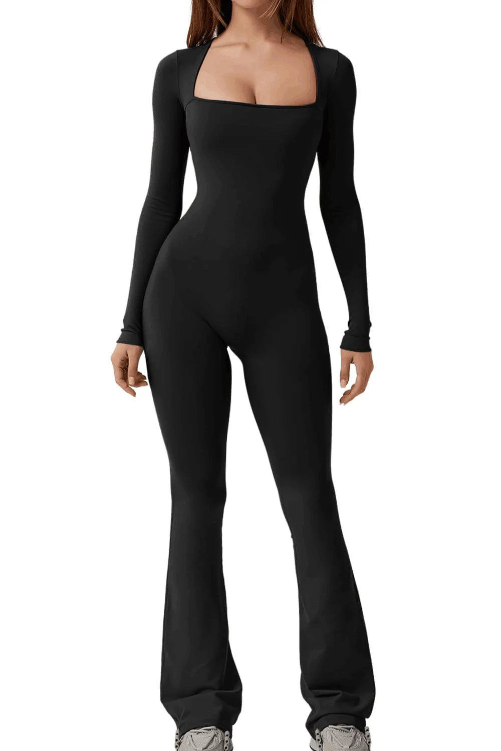 Women Wide Leg Yoga Bodysuit Outfit One Piece Gym Fitness Plus Size Jumpsuit