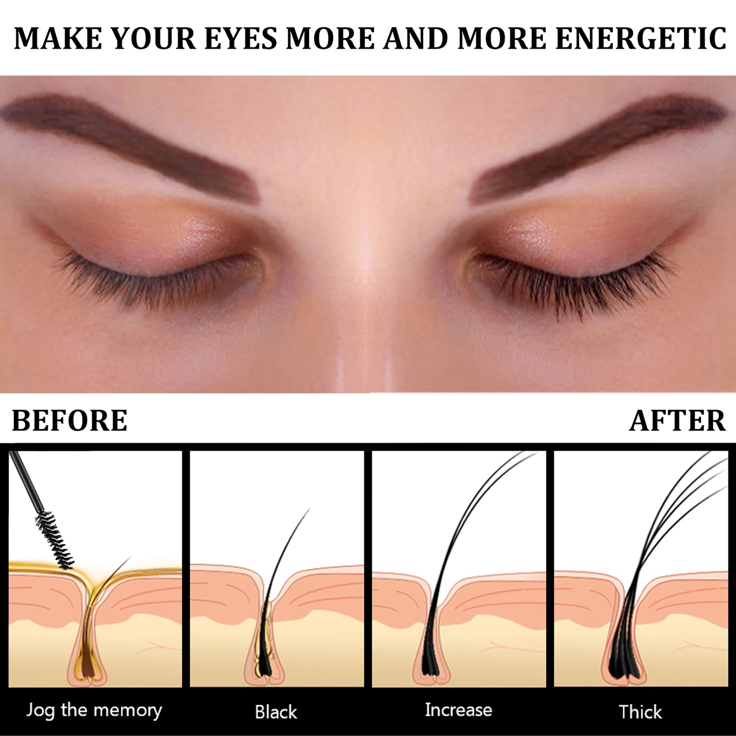 Castor Oil Mascara Promotes Eyelash Growth Natural Thick Eyelash  Flawless Mascara