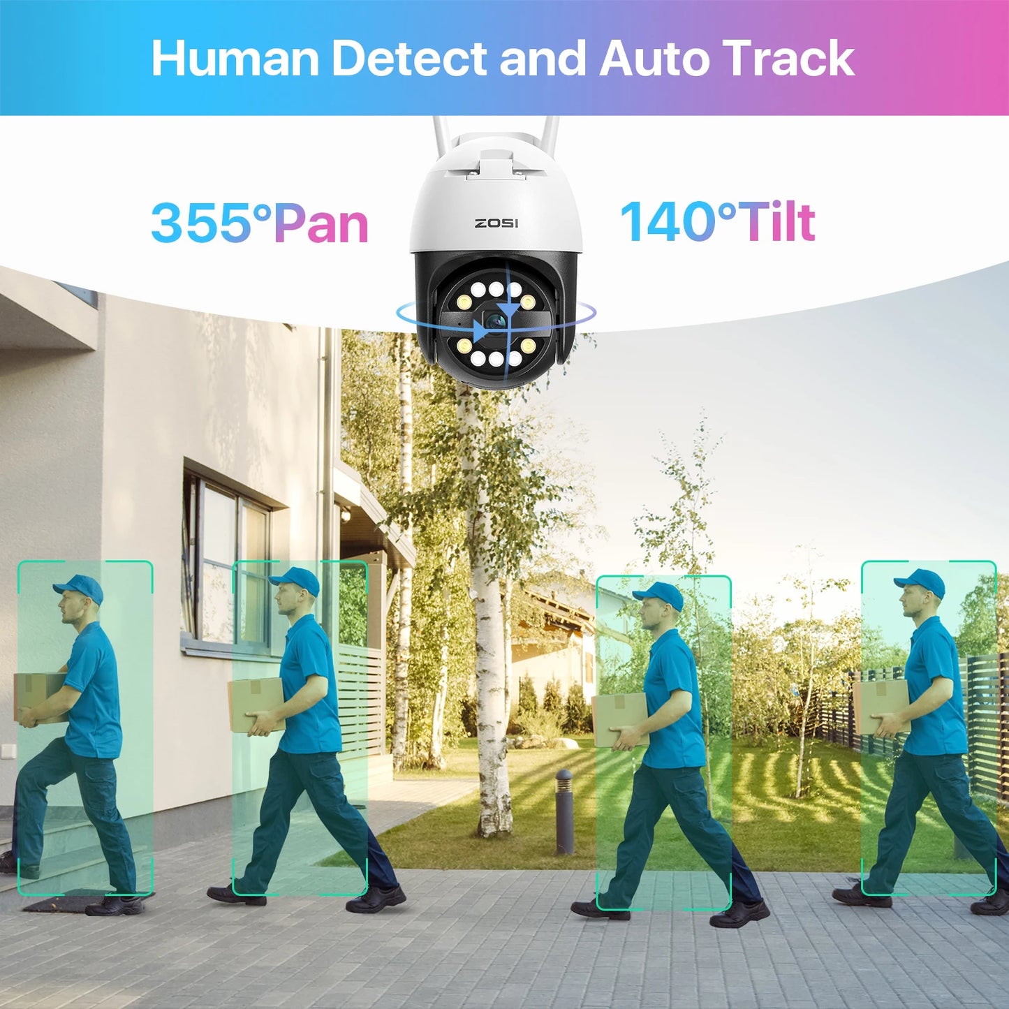 WiFi Camera Person Vehicle Package Detect Wireless CCTV  Surveillance  Home Security