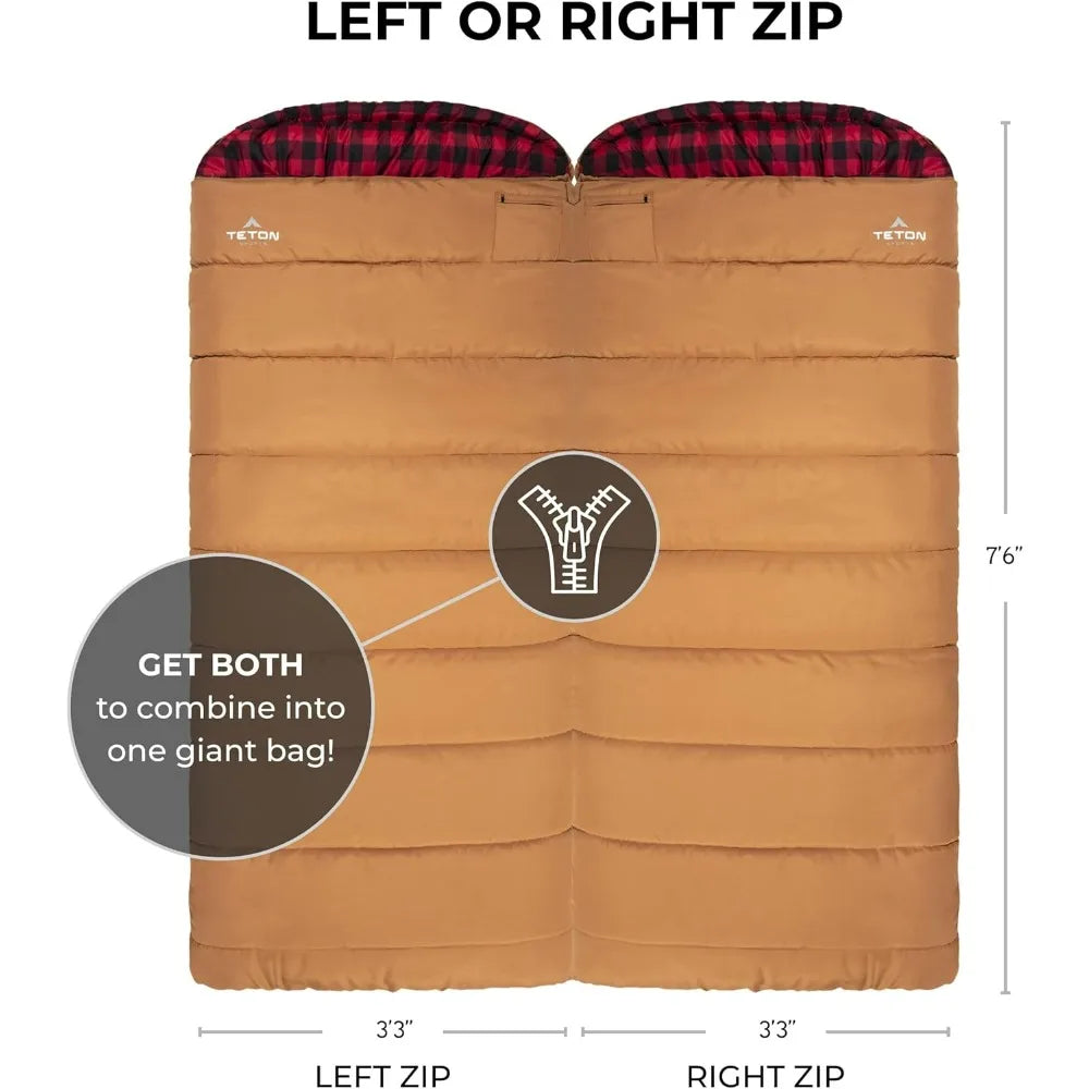 0 Degree Sleeping Bag. Warm and Comfortable Camping Tough Canvas