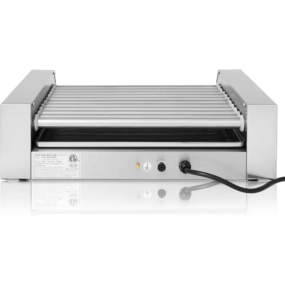 Electric 30 Hot Dog 11 Roller Grill Cooker Machine 1400-Watt - Commercial Grade