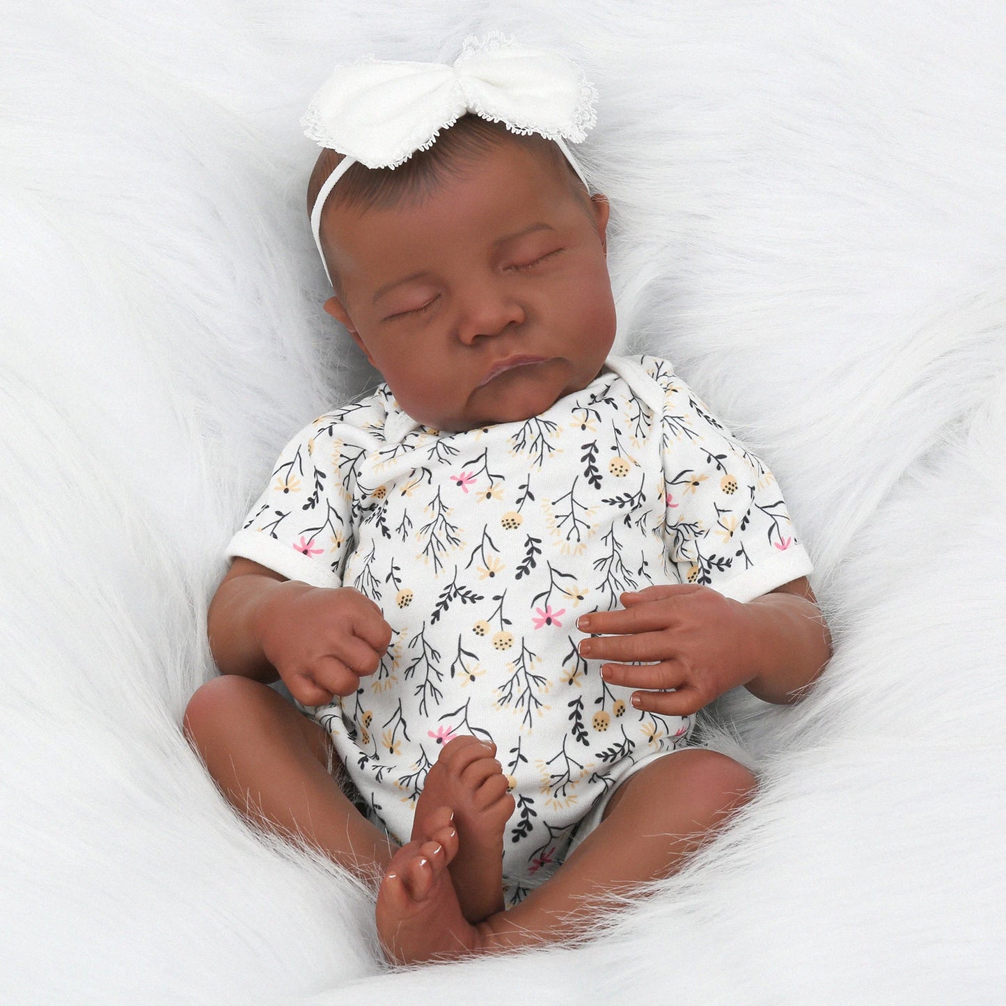 Reborn Baby Dolls Black Girl - 18 Inch Realistic Newborn African American Doll
