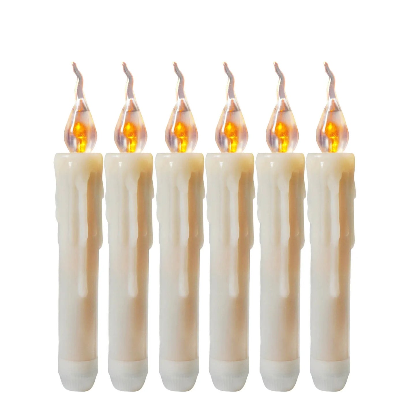 6pcs Battery Operated Flameless Led Taper Candles Lights