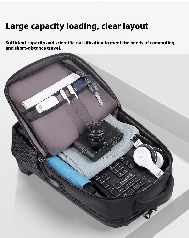 Men's Multi-functional Computer Backpack Simple Waterproof Large Capacity