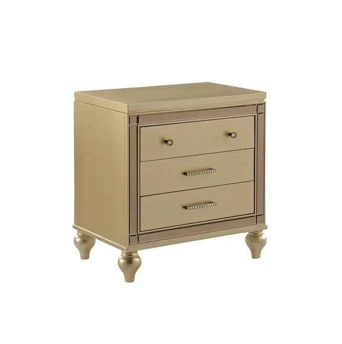 Queen Size Gold 4 Piece Bedroom Set