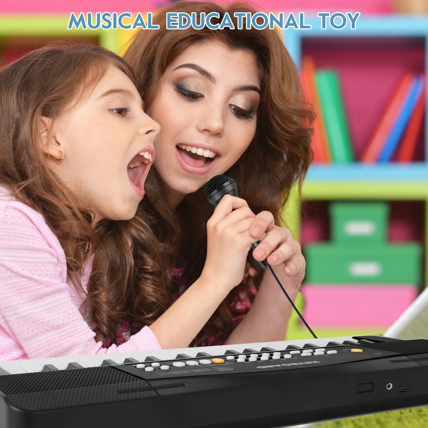 Kids Piano Keyboard 37 Keys Electronic Musical Multi Functional with Microphone USB Dual Speakers
