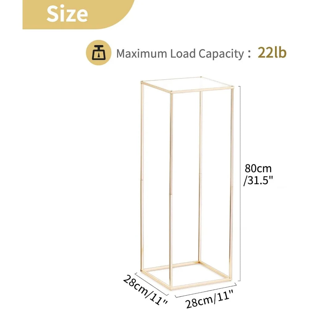 10 Pcs Gold Vase, Stand Road Lead  Centerpiece Vase for Tables, 31½ Inch Tall