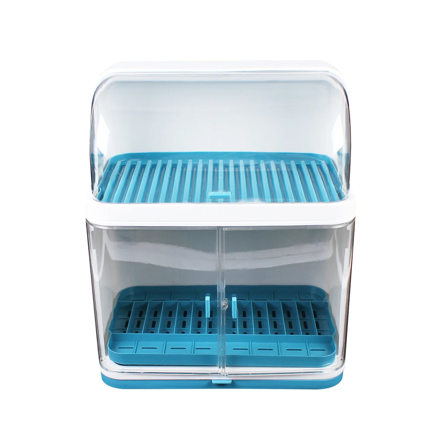 Kitchen Dish Drying Rack Drain 2-Layer Bowl Cup Plate Dish Drying Drainer