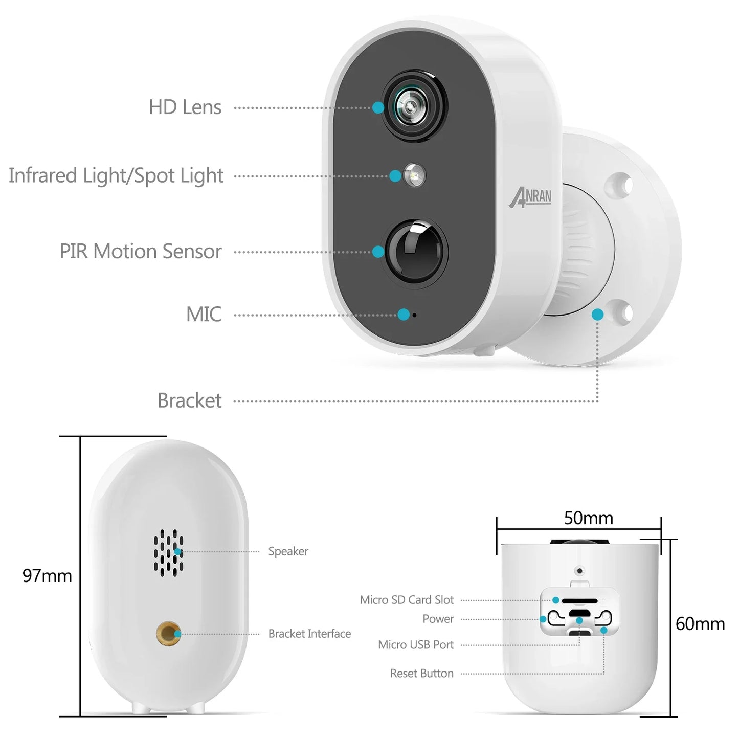 2K Rechargeable Battery Camera Wireless Home Surveillance Security Cameras app