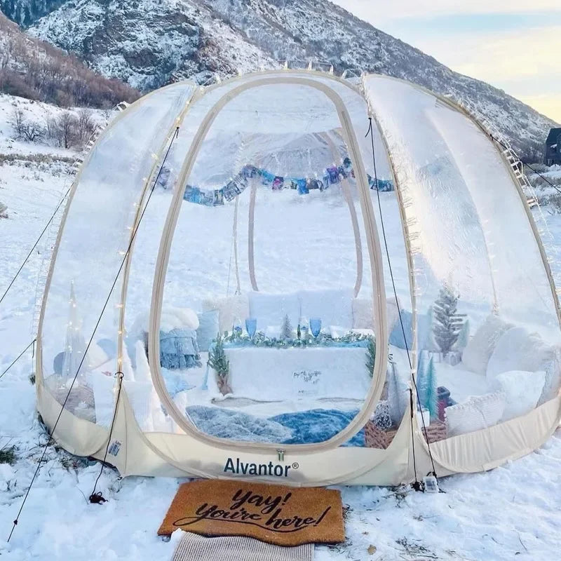 Pop Up Bubble Tent Large Oversize Weather Proof Pod Cold Protection