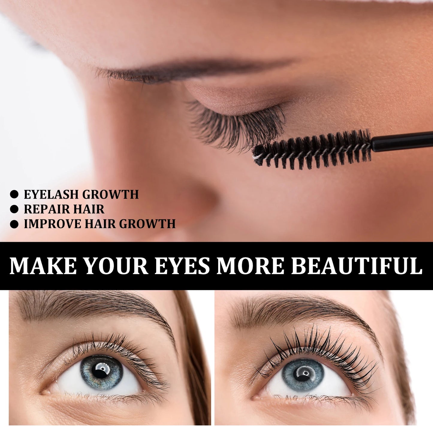 Castor Oil Mascara Promotes Eyelash Growth Natural Thick Eyelash  Flawless Mascara