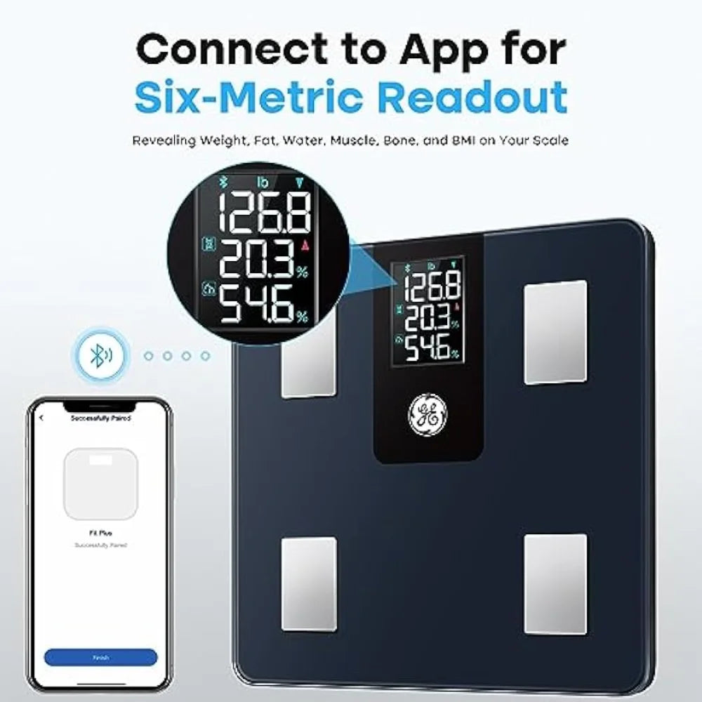Smart Scale for Body Weight and BMI with All-in-one LCD Display,  Digital Bathroom Scales Bluetooth