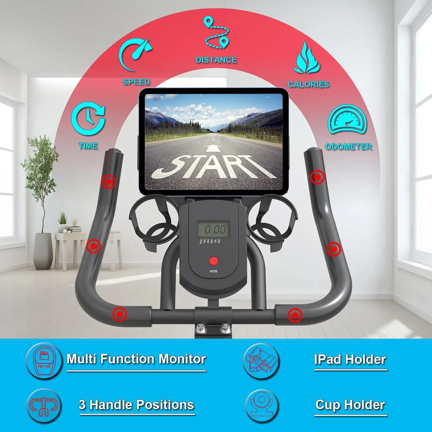 Stationary ,Exercise Bike  Indoor Cycling Bike for Home  Gym,