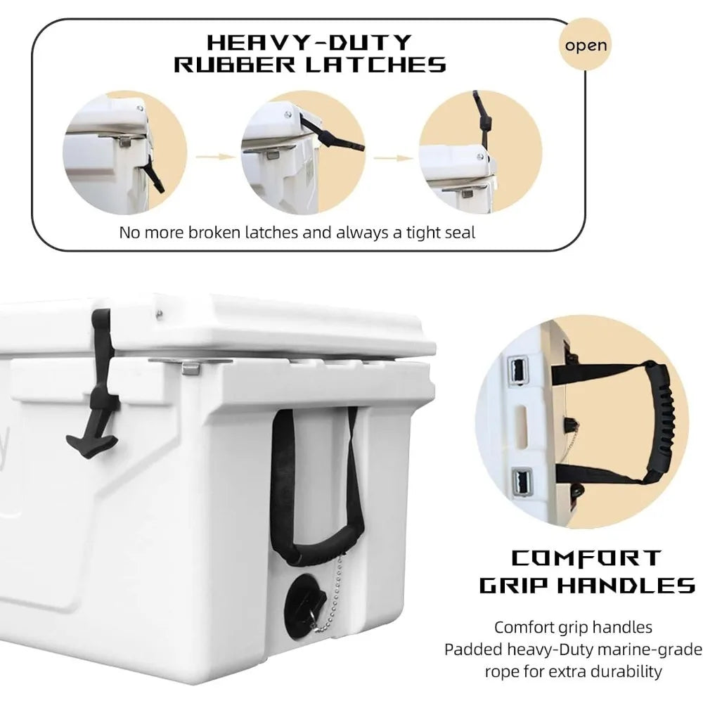 Portable Cooler Box 65QT, Extra Large Capacity Insulated Ice Chest