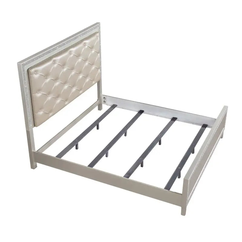 Modern high-end design Sliver Queen/King size Bed,