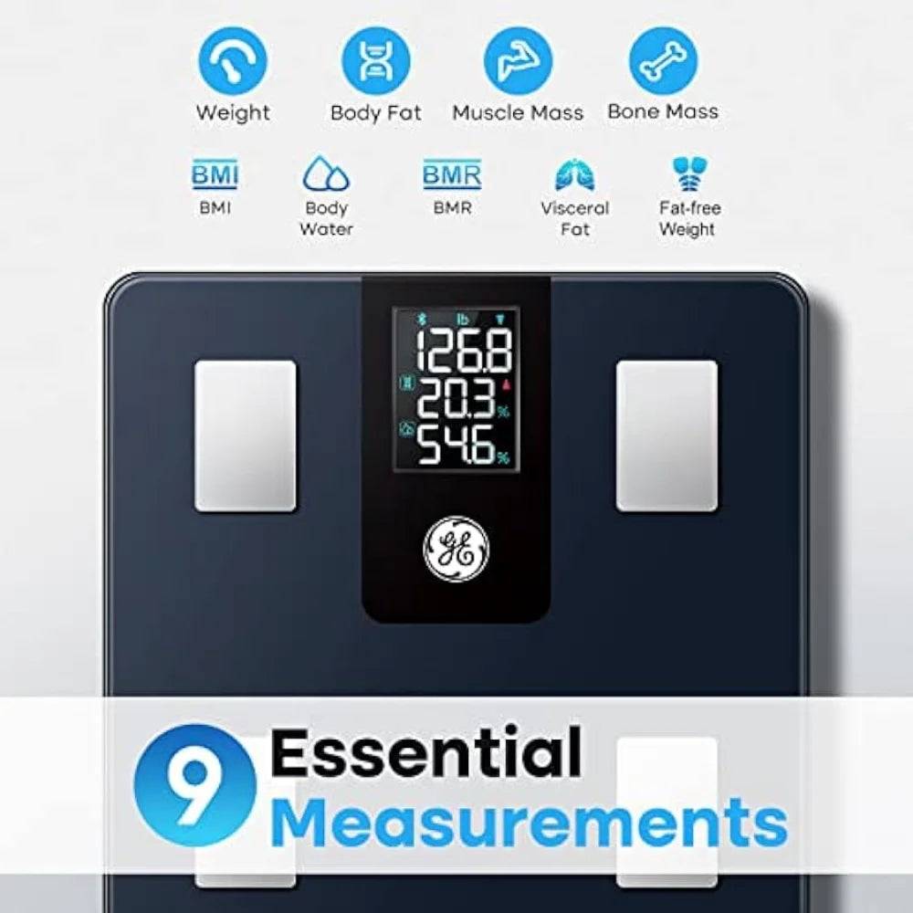 Smart Scale for Body Weight and BMI with All-in-one LCD Display,  Digital Bathroom Scales Bluetooth