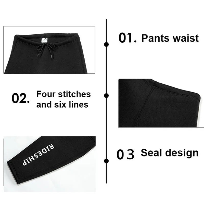 Diving Suit for Men Women Wet SUIT Pants Swimwear Black Keep Warm Black Surfing Snorkeling