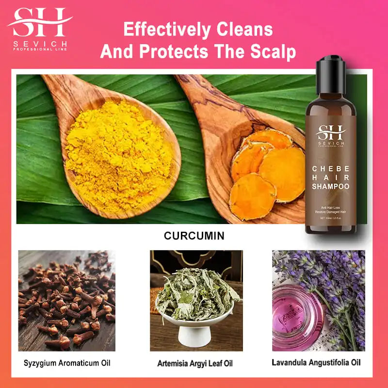 Sevich Chebe Hair Care Set 100ml Hair Loss Treatment Shampoo Traction Alopecia Anti Hair Break Conditioner Hair Growth Products