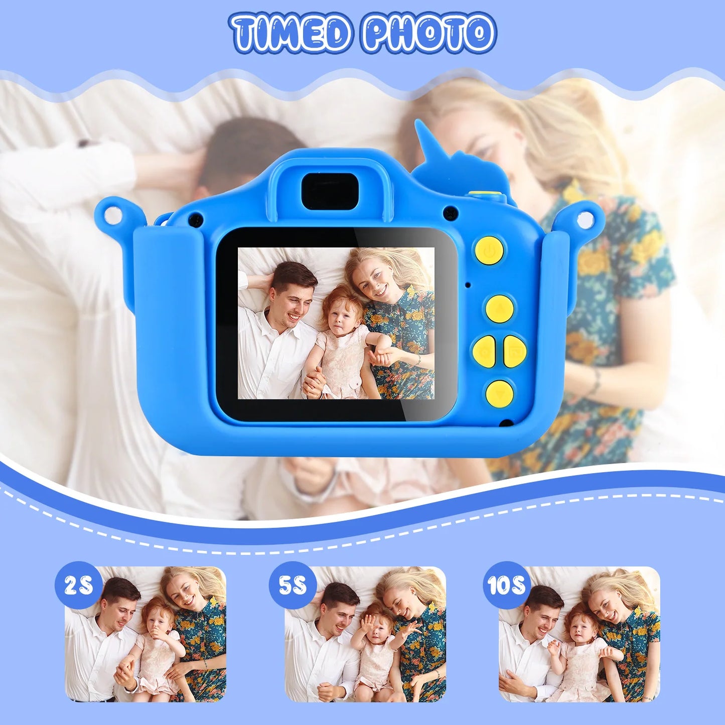 Kids Camera 1080, 2.0 Inch Screen 32GB SD Card, Kids Photo Machine Gifts 3 4 5 6 7 years old