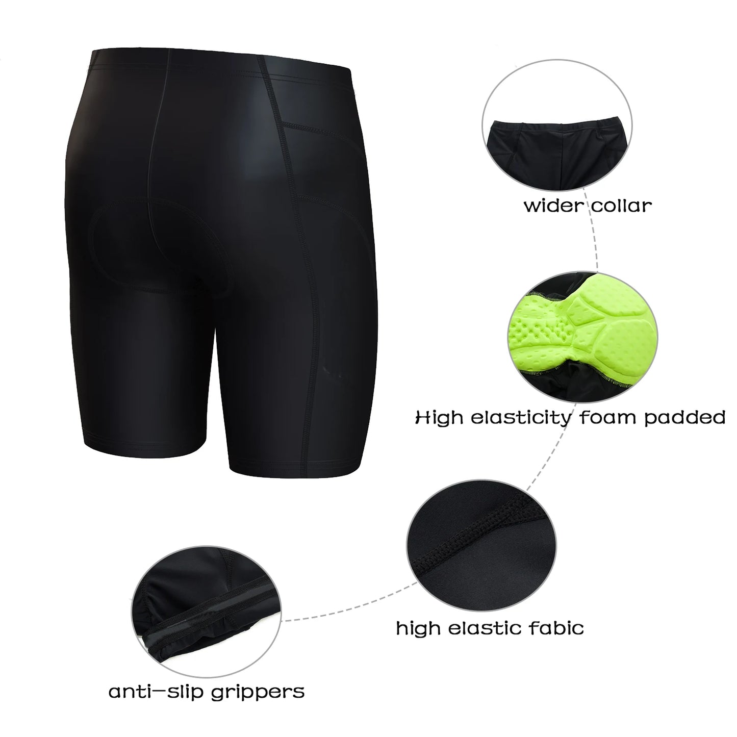 Men Cycling Shorts Added  Pad Shockproof Biking