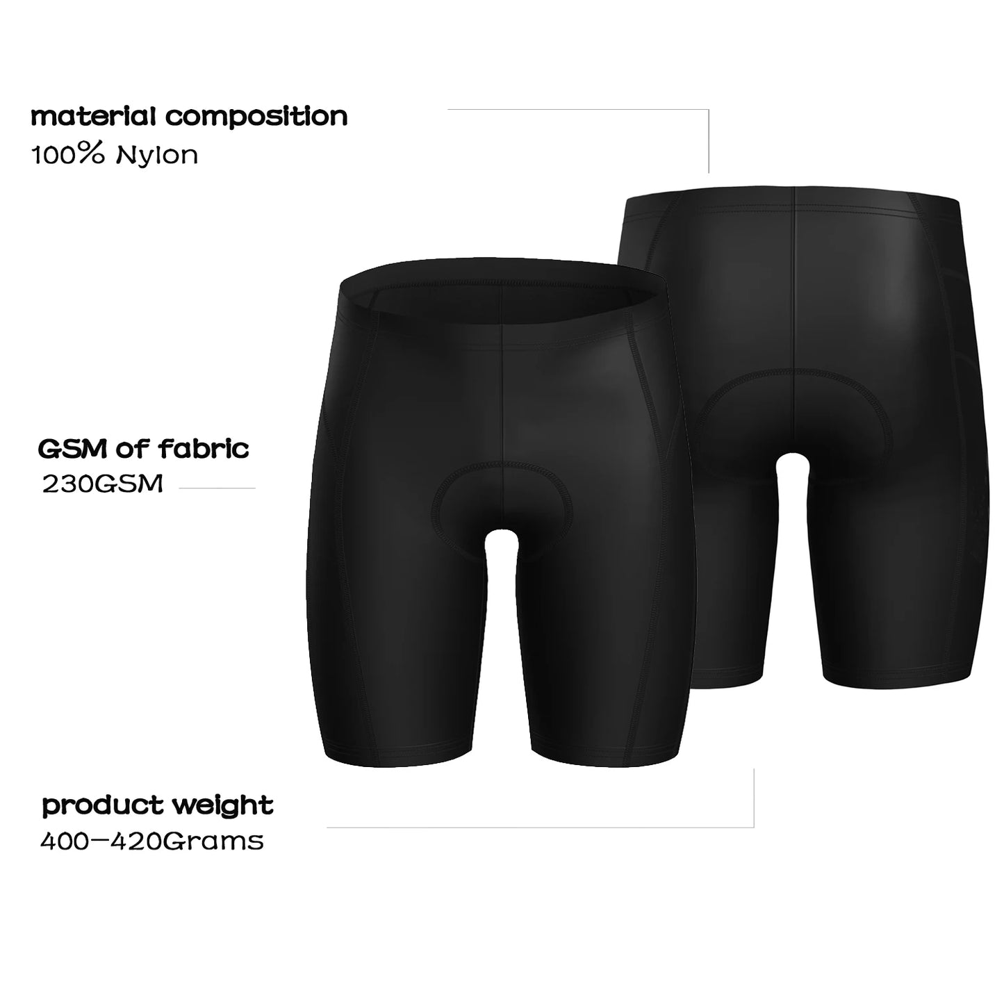 Men Cycling Shorts Added  Pad Shockproof Biking