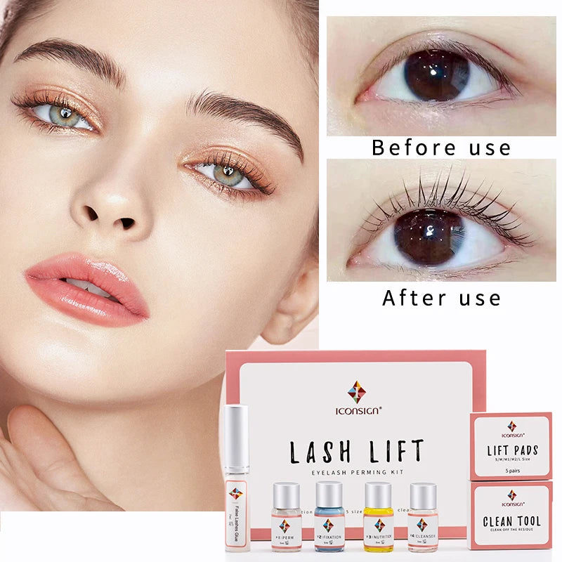 Lash Lift Kit ICONSIGN Eyelash Perming Kit Eyelash Perm Eyelash Enhancer Serum Eye Lash Make Up