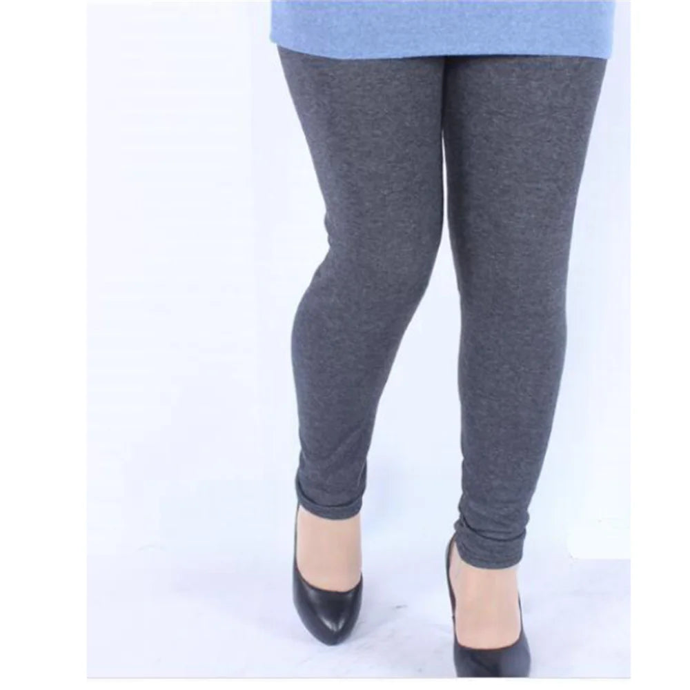 Autumn Winter XXXL 5XL Fat Elastic Cotton Thicken Soft 2colors Women Leggings