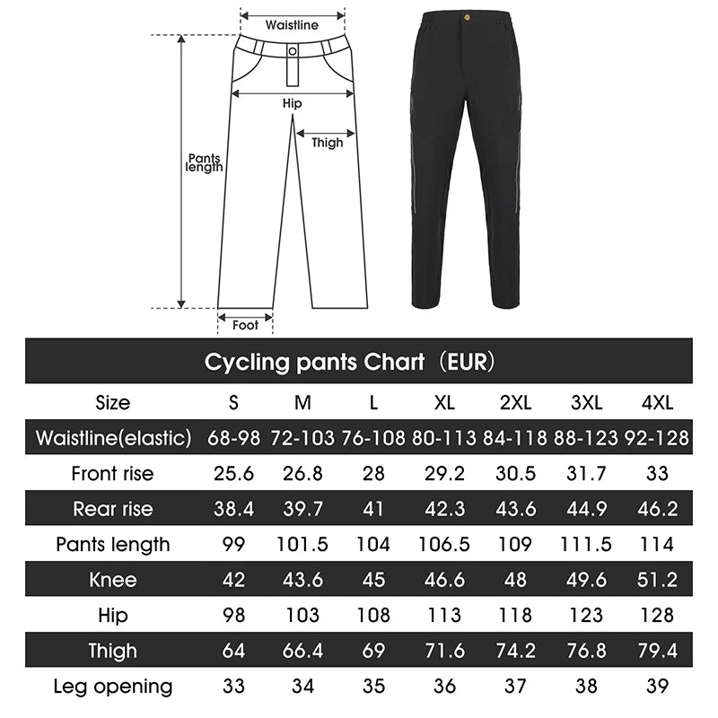 BIKING Spring Summer Sports Pants For Men