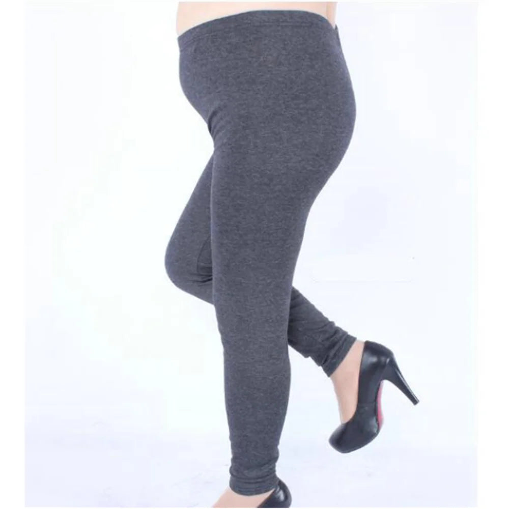 Autumn Winter XXXL 5XL Fat Elastic Cotton Thicken Soft 2colors Women Leggings