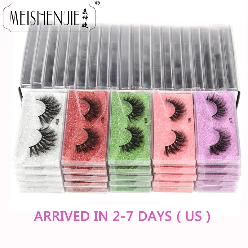 Mink Eyelashes 10/30/50/100pcs 3d Natural false Eyelashes