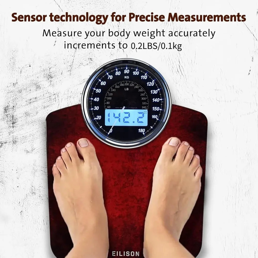 Highly Advance 2-in-1 Digital & Analog Weighing Scale for Body Weight-400lbs,