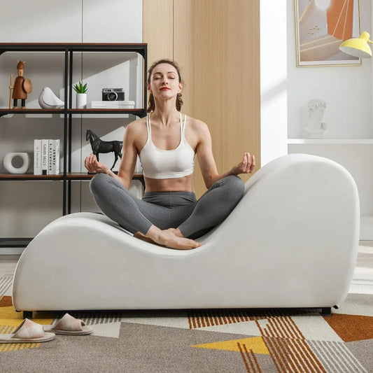 Chaise Lounge, Curved Yoga Chaise Lounge for Adults Relaxing Stretching and Exercising Indoor Meditation