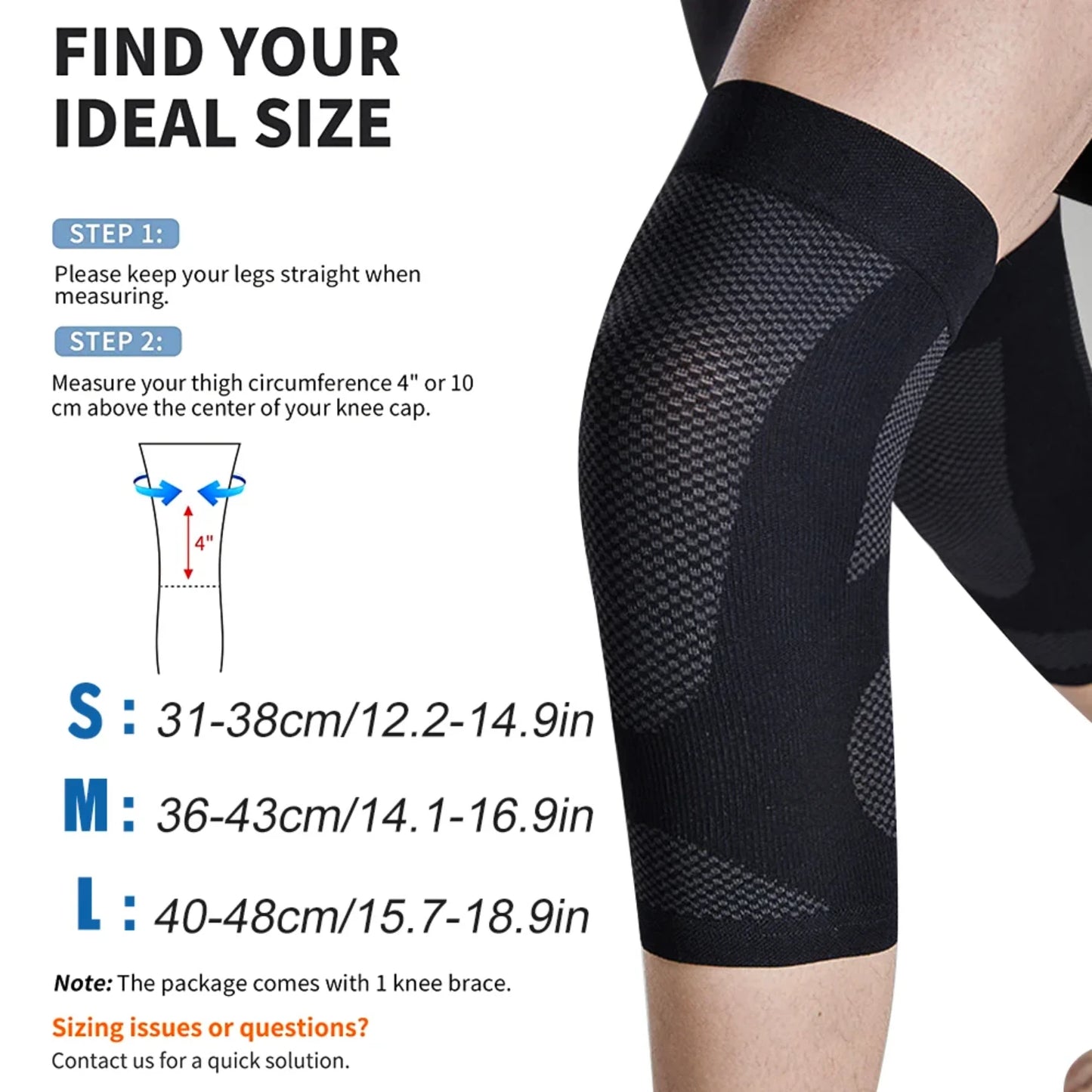 1Pair  Ultra Thin Knee Support Brace Sports  Pads Gym Running Knee Protection